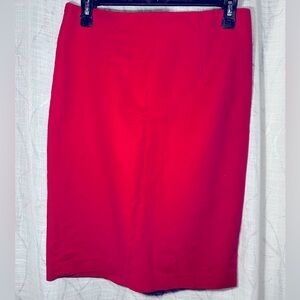 Dalia Collection Cotton Blend Red Career Pencil Skirt Size 4